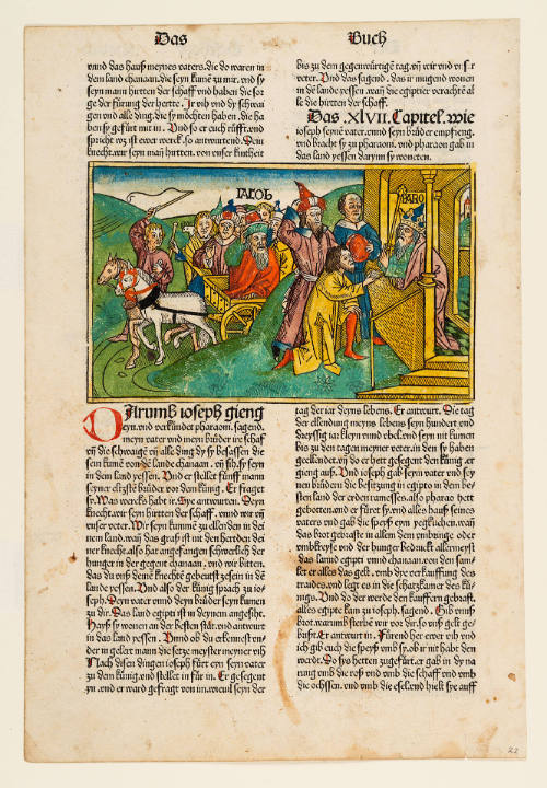 Ninth German Bible; Jacob Presented by Joseph to Pharoah