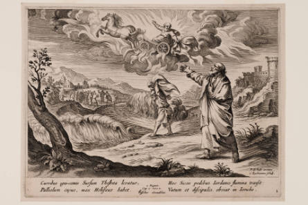 Elisha Receiving Elijah's Mantel, plate 1 from The History of Elisha, after Pieter de Jode I