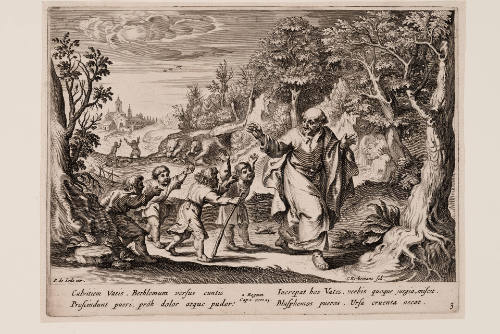 The Punishment of the Children of Bethel for Mocking Elisha, plate 3 from The History of Elisha, after Pieter de Jode I