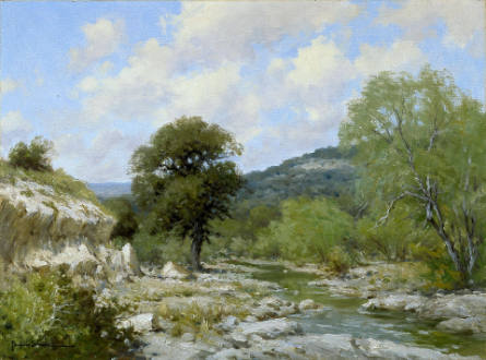Untitled (spring scene in rocky countryside with stream)