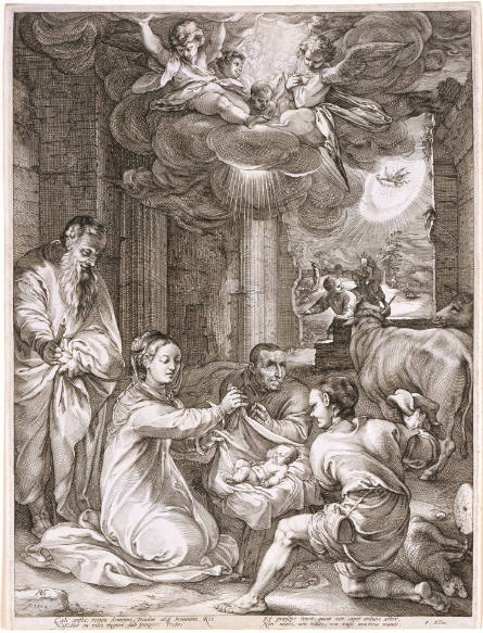 The Adoration of the Shepherds, from The Life of the Virgin