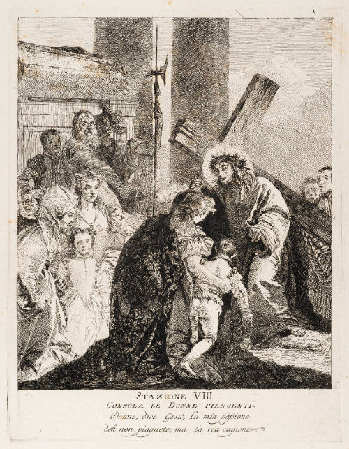 Stazione VIII: Consola le donne piagenti [Station VIII: Jesus Consoles the Weeping Women], from Via Crucis [Stations of the Cross]