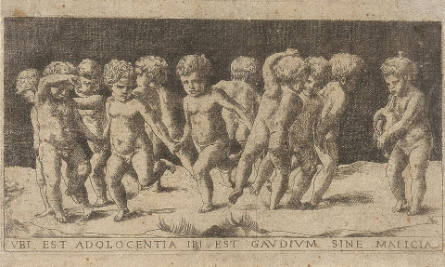 Ten Children Dancing to a Bagpipe, after Raphael