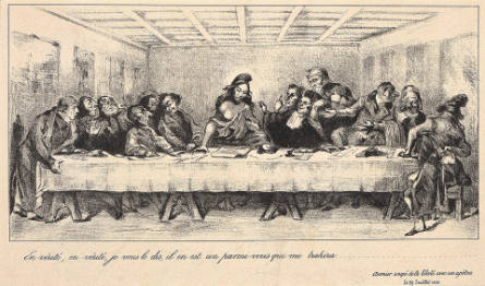 Untitled [Satire on the French Cabinet, based on Leonardo's Last Supper]