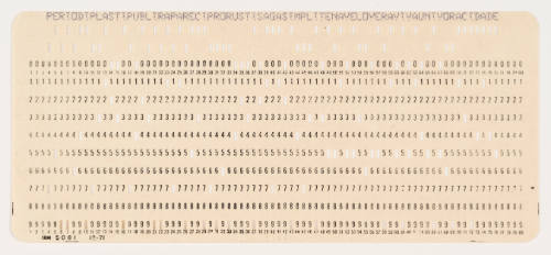 Caixa Preta (Cidade/City/Cité) [Black Box (Cidade/City/Cité)] (punched card)