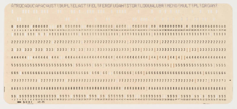 Caixa Preta (Cidade/City/Cité) [Black Box (Cidade/City/Cité)] (punched card)