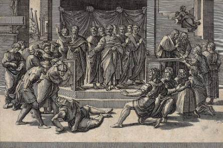 Death of Ananias, after Raphael
