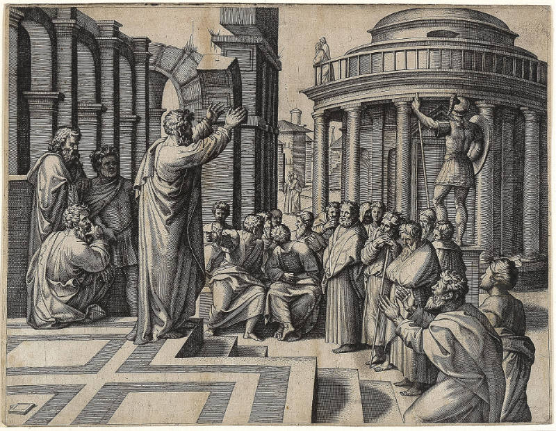 Saint Paul Preaching in Athens, after Raphael