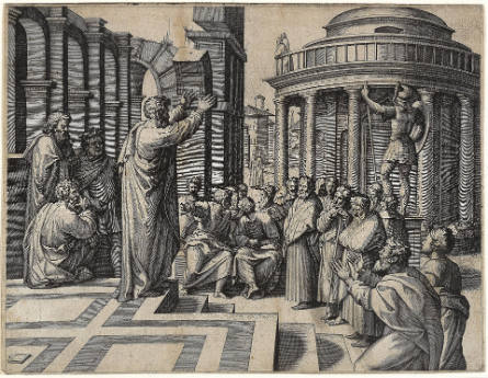 Saint Paul Preaching in Athens, after Raphael