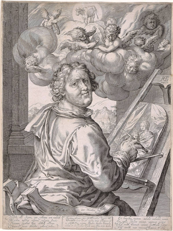 Saint Luke Painting the Virgin, after Hendrick Goltzius