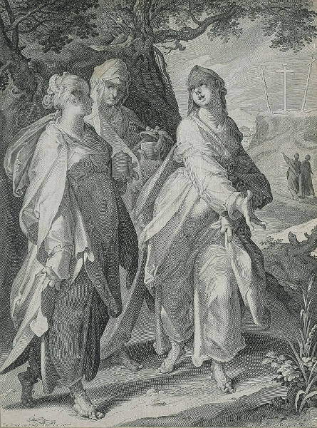 The Three Maries Returning from the Tomb, after Bartholomaeus Spranger
