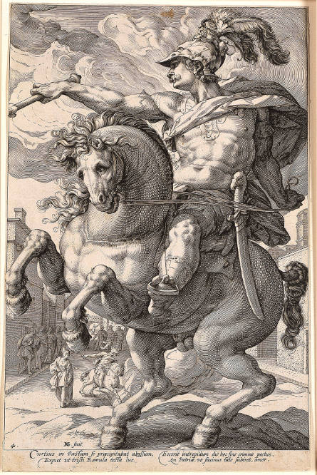 Marcus Curtius, plate 4, from The Roman Heroes