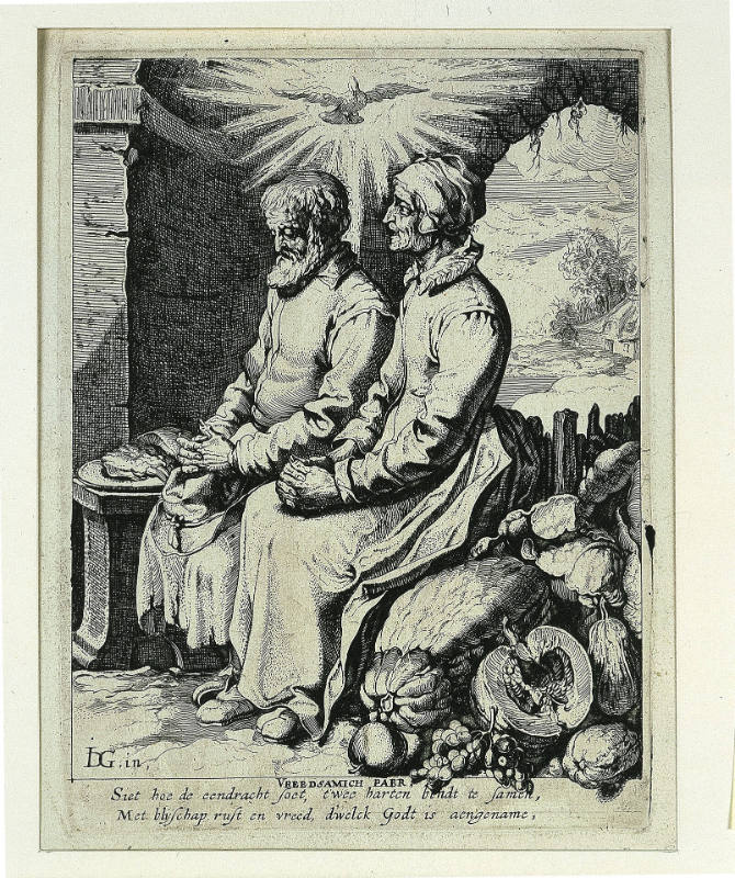 The Pious Old Couple, after Jacques de Gheyn II