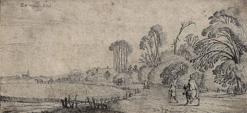Landscape with a Rider and a Walker on a Road (Hillegom)