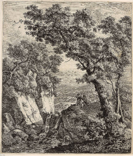 Tobias and the Angel, plate from Large Upright Landscapes with Biblical Subjects