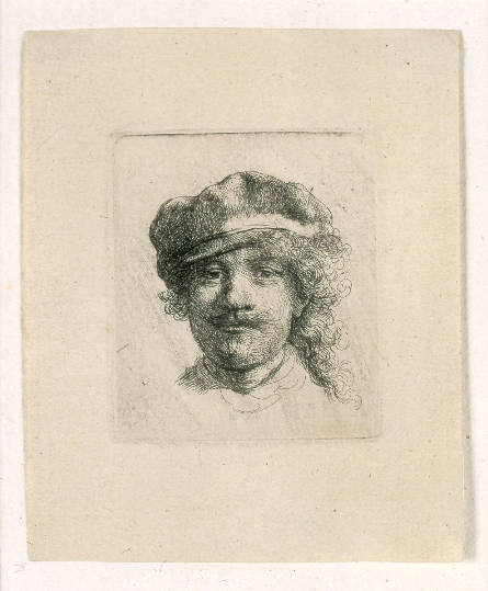 Self-Portrait Wearing a Soft Cap (The Three Mustaches)