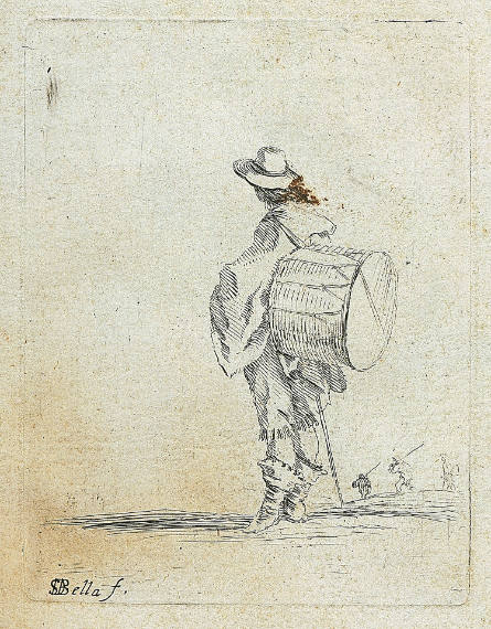 A Soldier with a drum, from Diverses figures et griffonnements [Various figures and sketches]