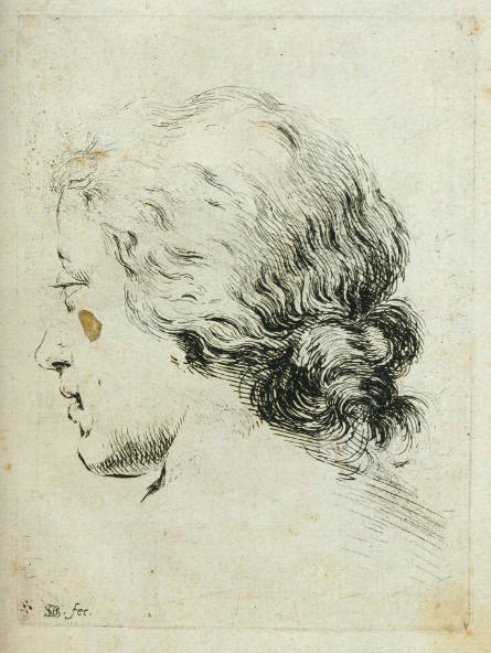 Profile of a woman looking left, from Recueil de diverses pièces servant à l'art de portraiture [Collection of various pieces serving the art of portraiture]