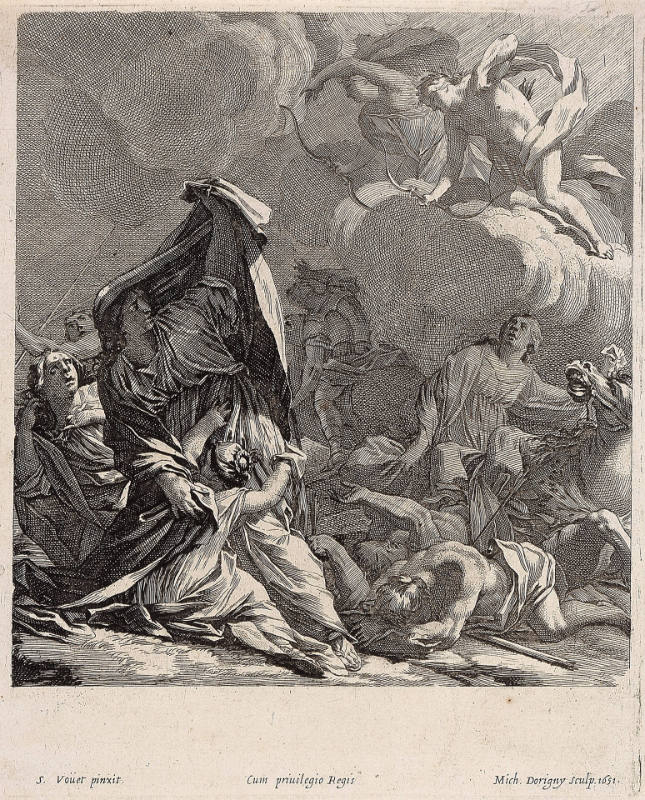 The Destruction of Niobe's Children, after Simon Vouet