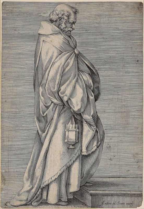 Saint Joachim Holding a Censer, from The Angel Appearing to Zacharias, after Andrea del Sarto