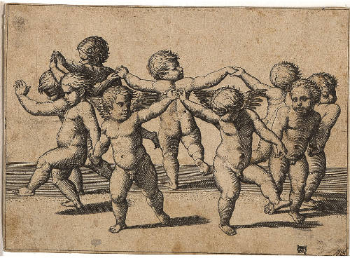 Dance of Two Cupids and Seven Children, after Raphael