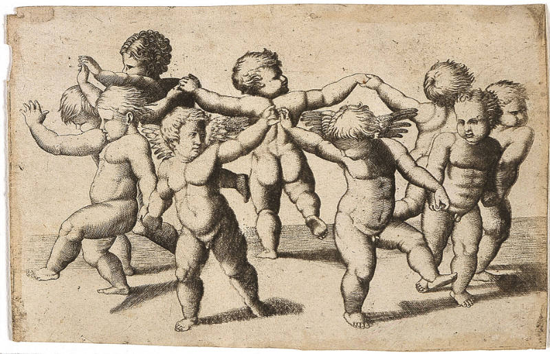 Dance of Two Cupids and Seven Children, after Raphael