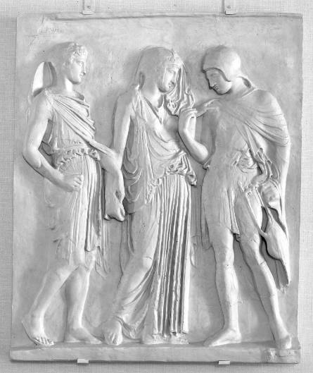 Stele of Hermes, Orpheus, and Eurydice