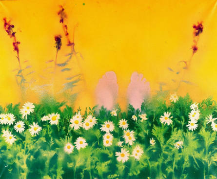 Self-Portrait of Artist Sleeping in a Field of Daisies