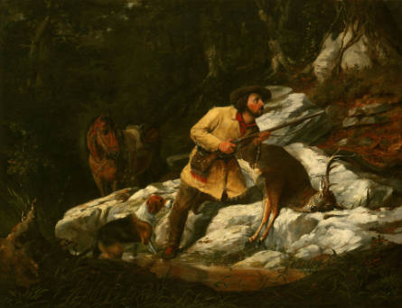 Huntsman with Deer, Horse and Rifle