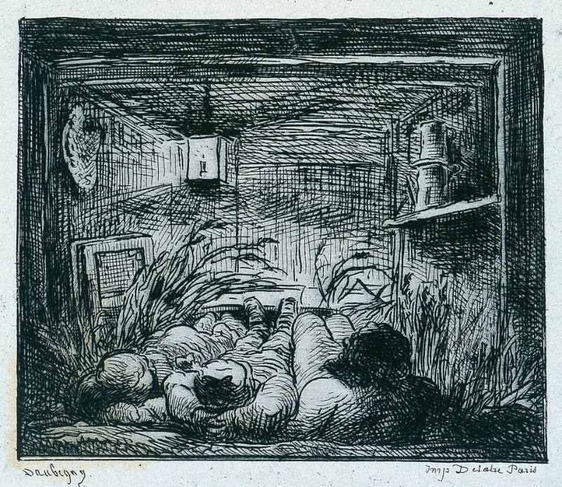 Coucher à bord du bottin, from Voyage en bateau [Sleeping on the Botin, from The Voyage by Boat]