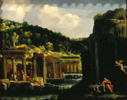 Landscape with Saint Jerome and Christ Baptizing Saints