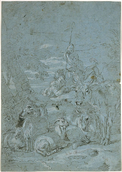 A Pastoral Scene (recto); The Conversion of Saint Paul (verso)