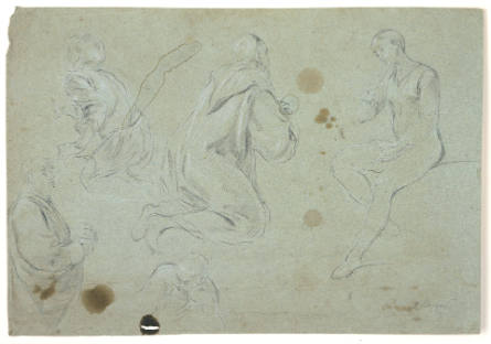 Studies of Figures (recto and verso)