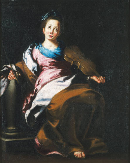 A Female Violinist [Saint Cecilia?]