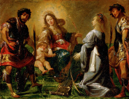 Madonna and Child with Saints Cecilia, Valerian, and Tibertius
