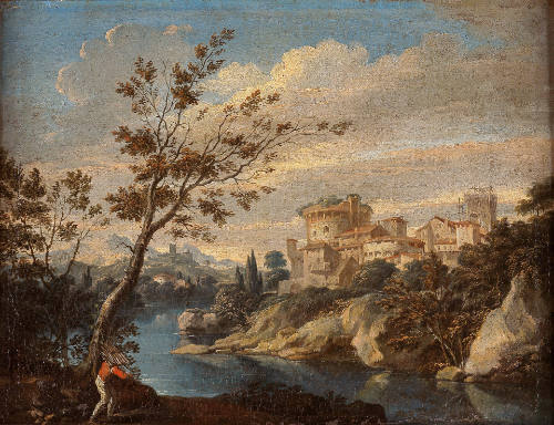 A River Landscape with a Figure