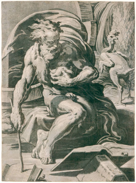 Diogenes, after Parmigianino