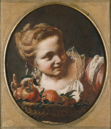 Young Girl with a Basket of Apples