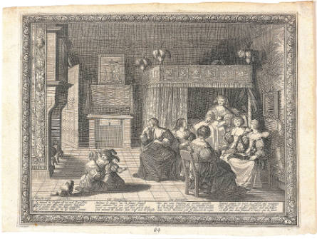 La Visite à l'accouchée [The Bedside Visit], plate 5 from Le Mariage à la ville [The Marriage in the City]