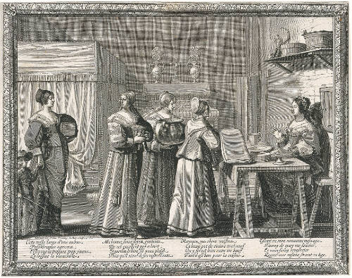 Les Présents offerts à la mariée [Presents Offered to the Bride], plate 1 from Le Mariage à la campagne [The Marriage in the Country]