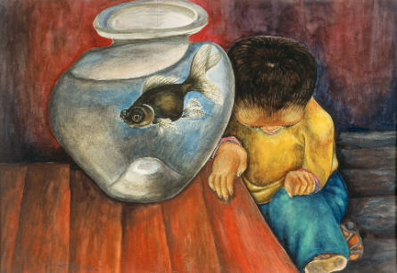 Child with Goldfish