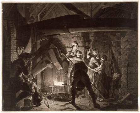 An Iron Forge, after Joseph Wright of Derby