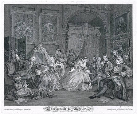 The Toilette, plate IV from Marriage à la mode, after William Hogarth