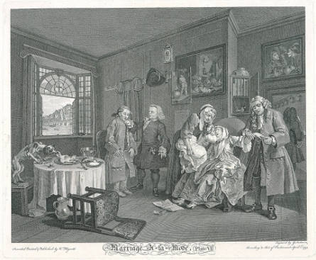 The Lady's Death, plate VI from Marriage à la mode, after William Hogarth