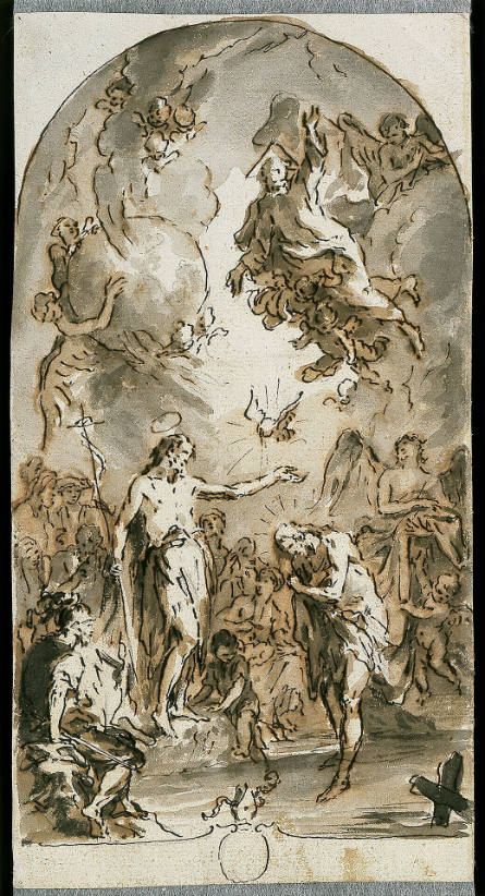 The Baptism of Christ (recto and verso)