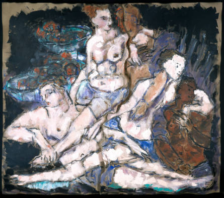 Five Nudes with Still Life