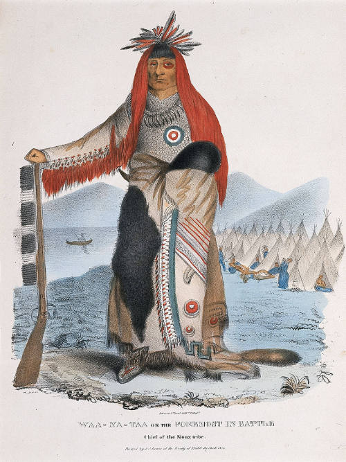 Waa-Na-Taa or the Foremost in Battle: Chief of The Sioux Tribe, after Charles Bird King, from the History of the Indian Tribes of North America