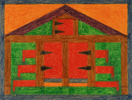 Untitled (barn with red doors)