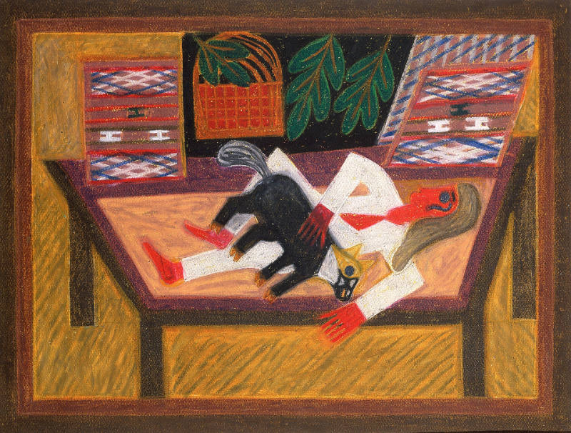 Untitled (woman seated with dog)