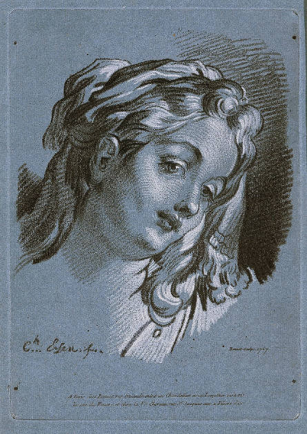 Head of a Young Woman, after Charles-Dominique Eisen